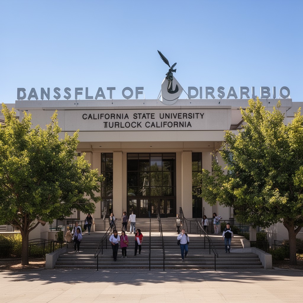 AI-generated illustration of California State University, Stanislaus