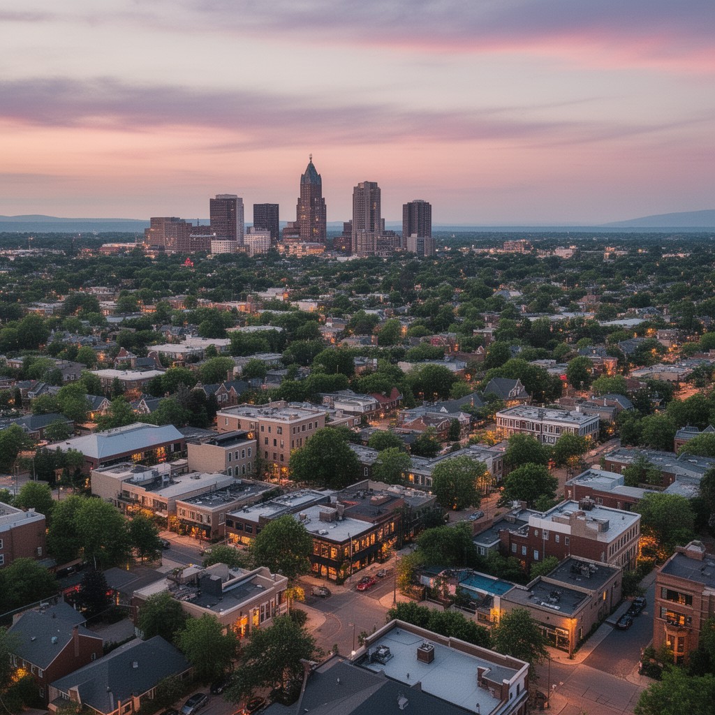 AI-generated illustration of Carol Stream, Illinois