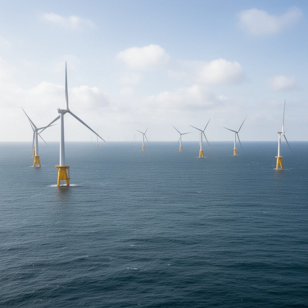 AI-generated illustration of Barrow Offshore Wind Farm