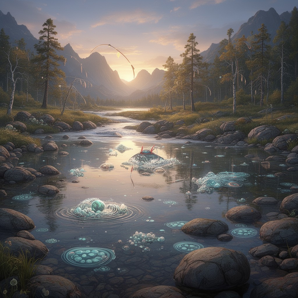 AI-generated illustration of Mesoproterozoic Era