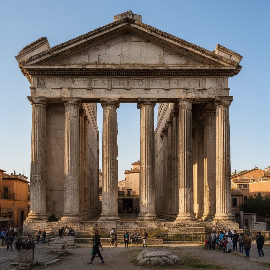 AI-generated illustration of Temple of Castor and Pollux
