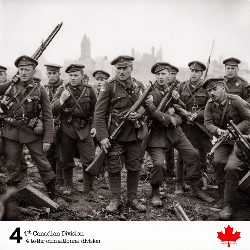 AI-generated illustration of 4th Canadian Division