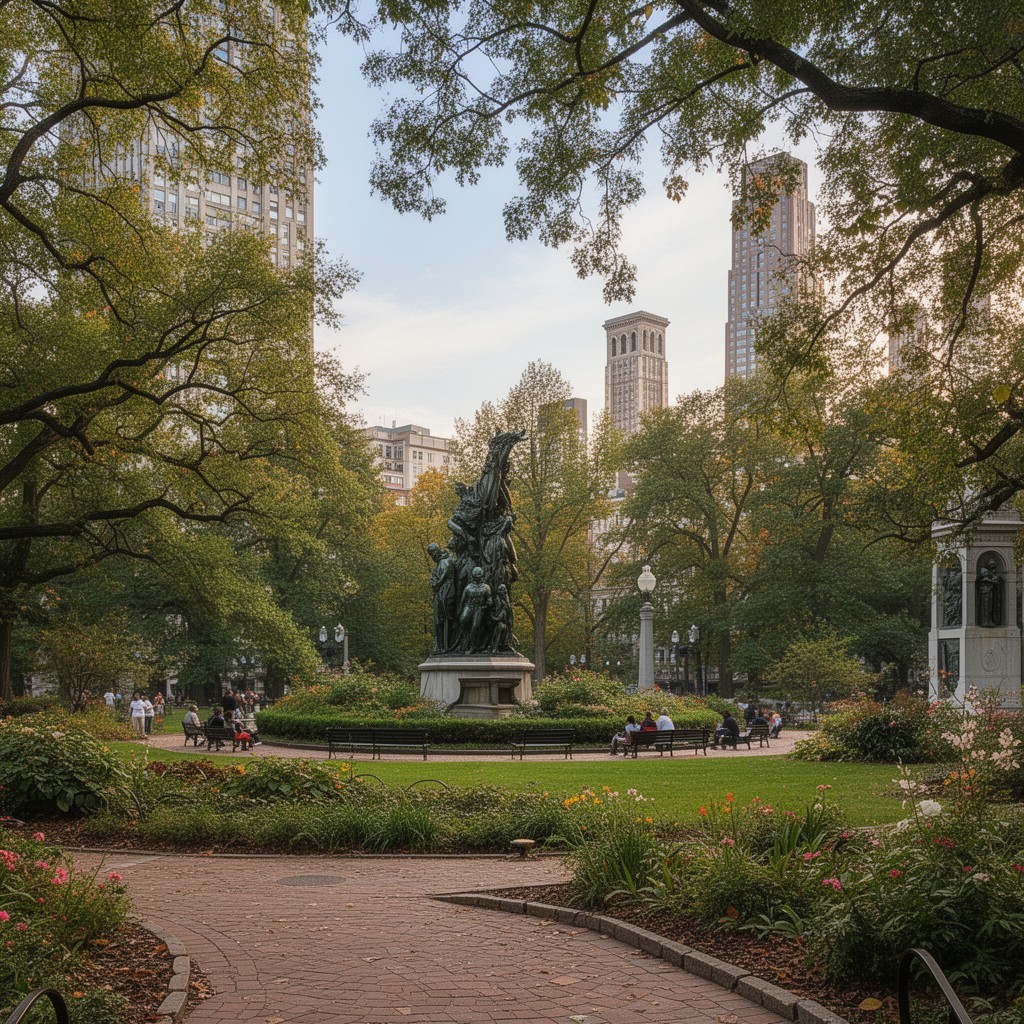 AI-generated illustration of Bushnell Park