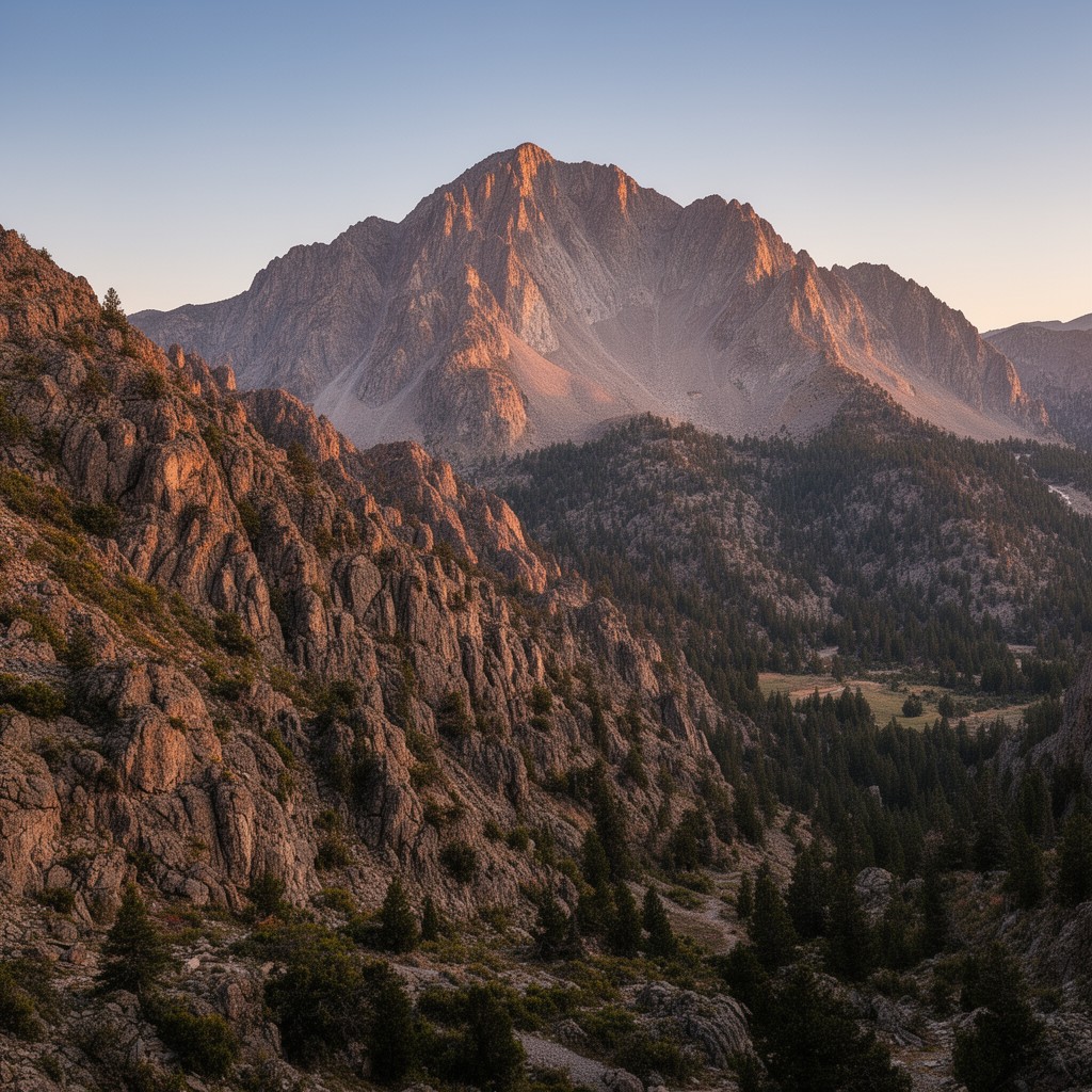 AI-generated illustration of Baker Peak