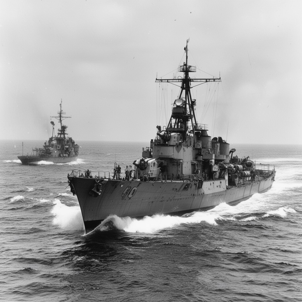 AI-generated illustration of USS Wainwright (DD-419)
