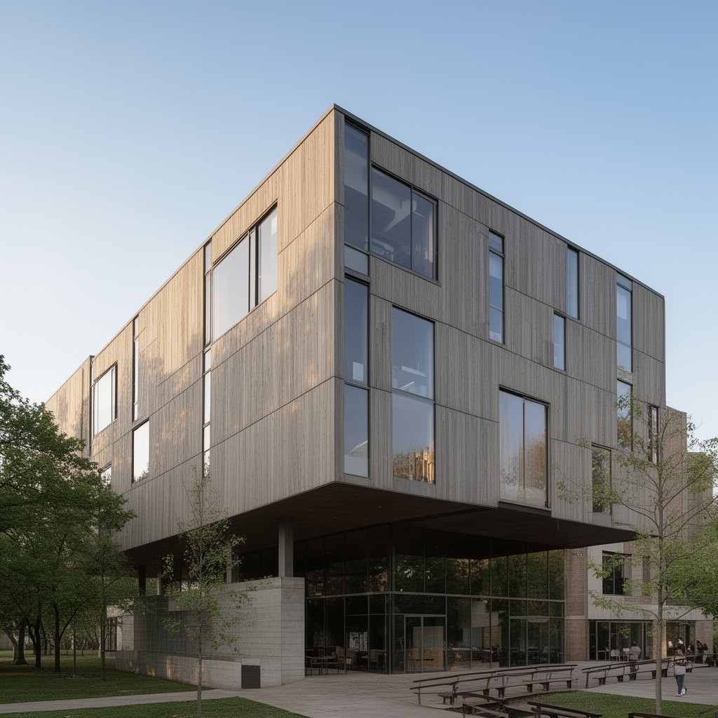 AI-generated illustration of Milstein Hall