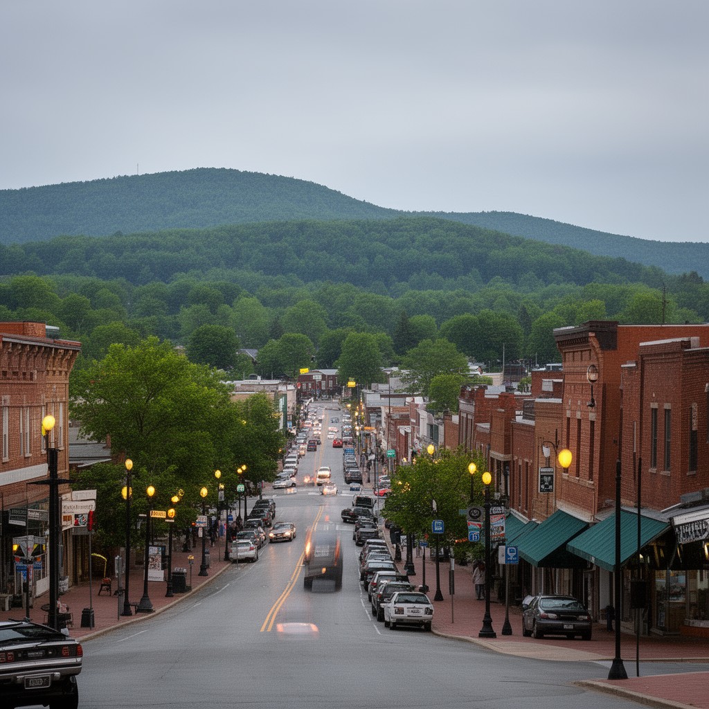 AI-generated illustration of Paris, Maine