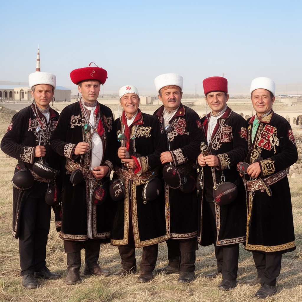 AI-generated illustration of Turkmens