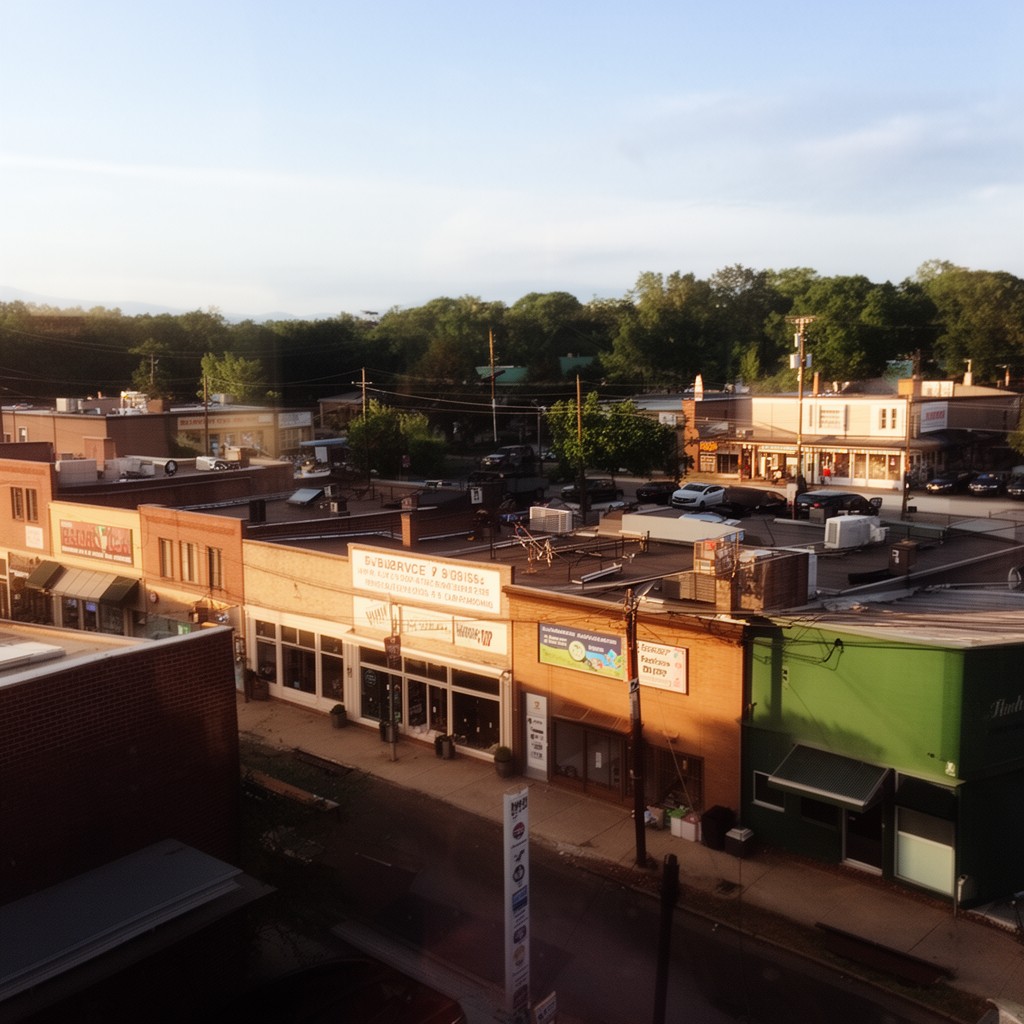 AI-generated illustration of U.S. Route 29 Business in Charlottesville
