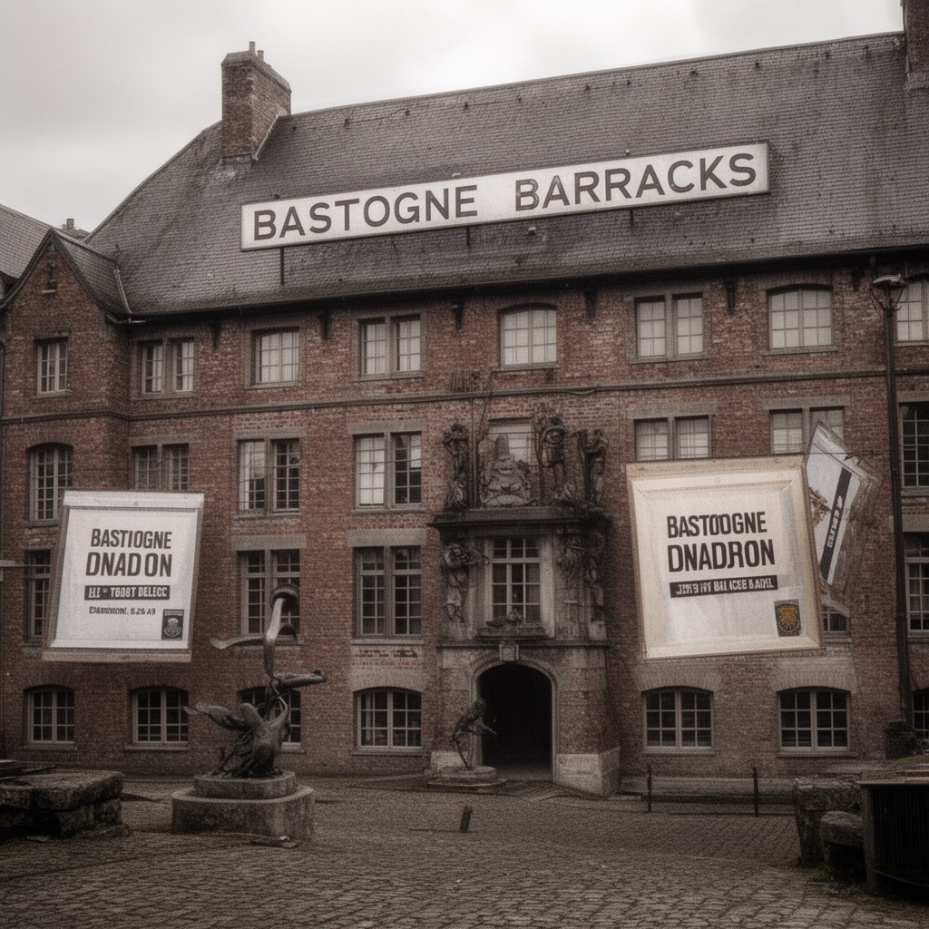 AI-generated illustration of Bastogne Barracks