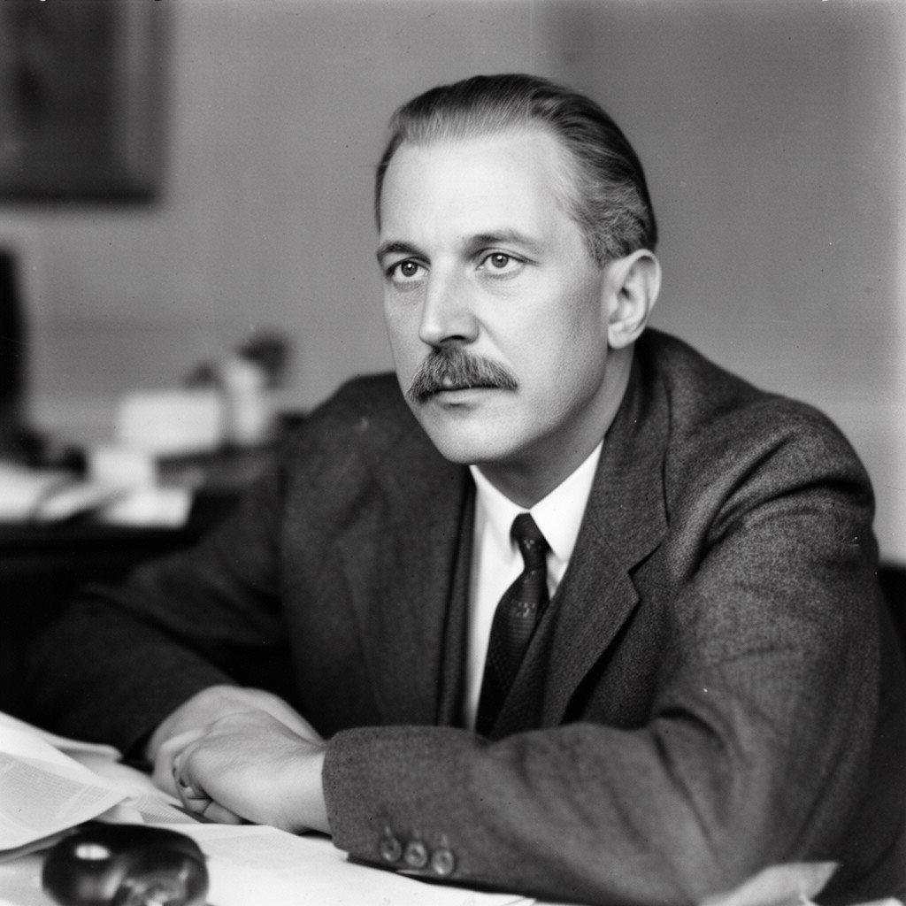 AI-generated illustration of Heinrich Mann