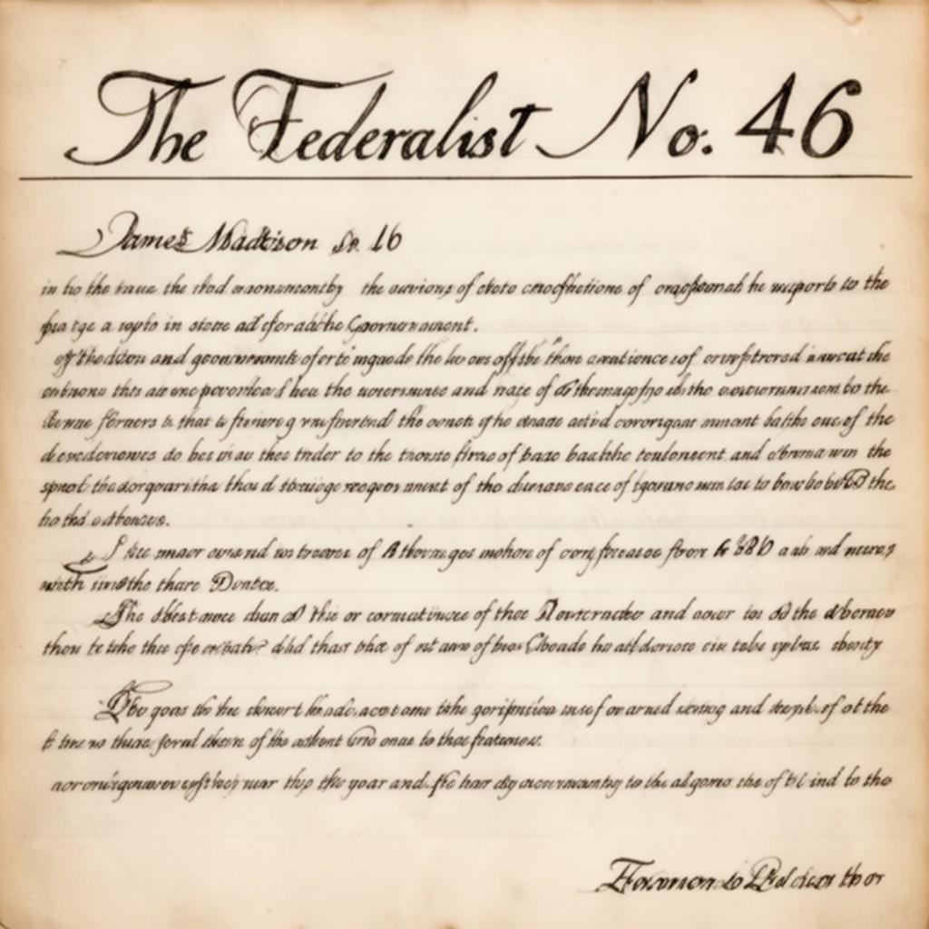AI-generated illustration of The Federalist No. 46