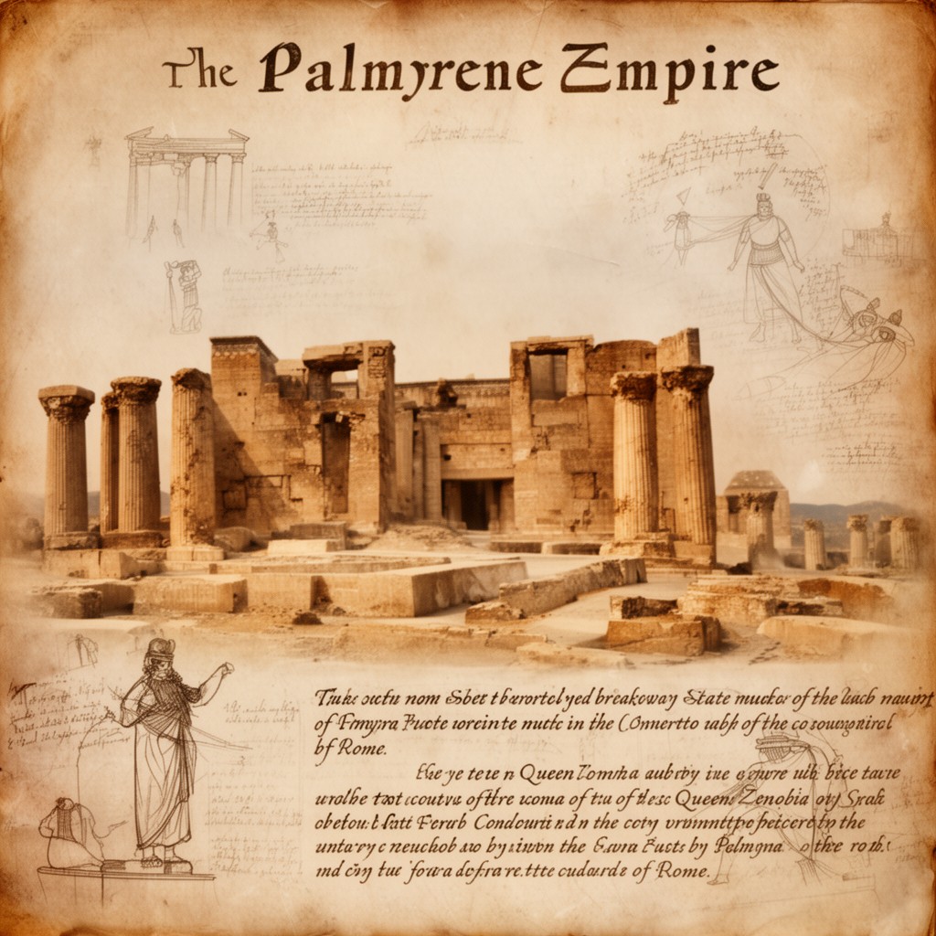 AI-generated illustration of Palmyrene Empire
