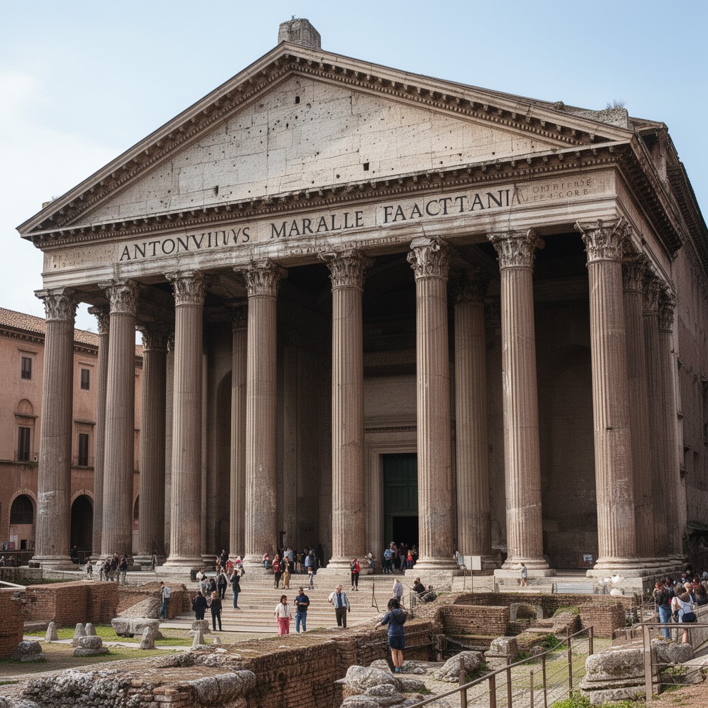 AI-generated illustration of Temple of Antoninus and Faustina