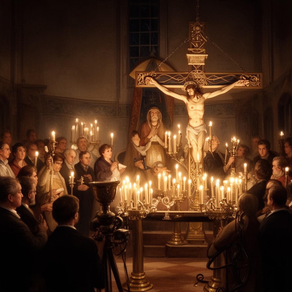 AI-generated illustration of Feast of the Exaltation of the Holy Cross