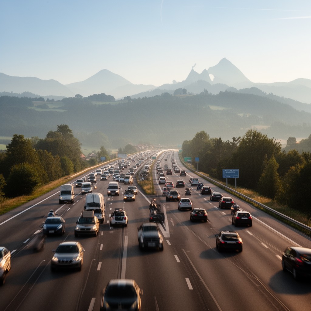 AI-generated illustration of A7 motorway
