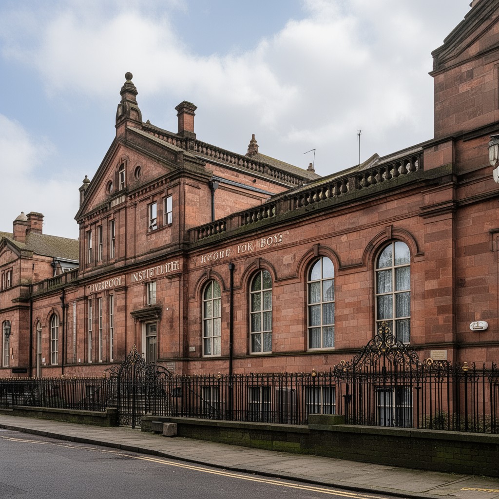 AI-generated illustration of Liverpool Institute High School for Boys