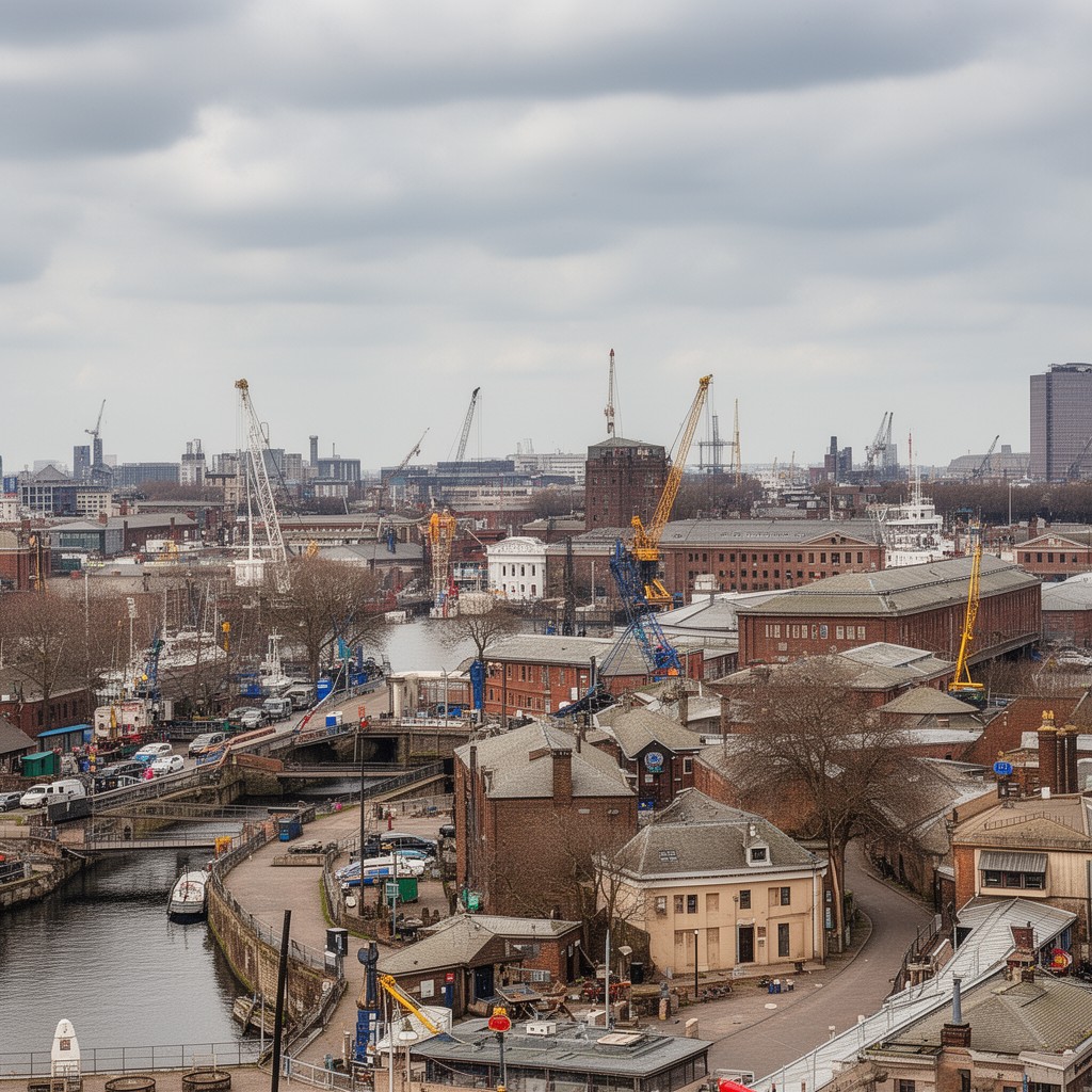 AI-generated illustration of Chatham Docks