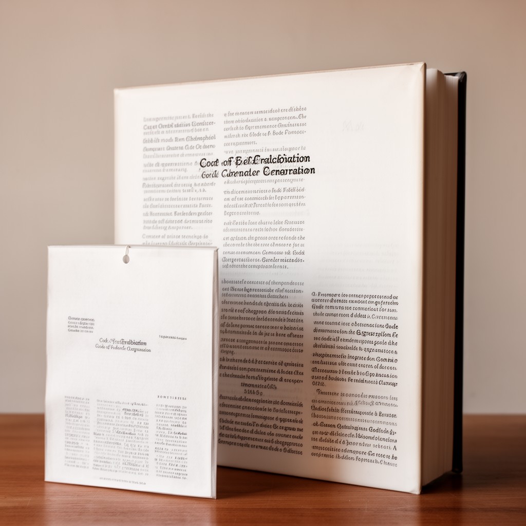 AI-generated illustration of Code of Federal Regulations