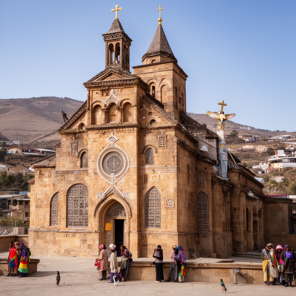 AI-generated illustration of Ethiopian Orthodox Tewahedo Church