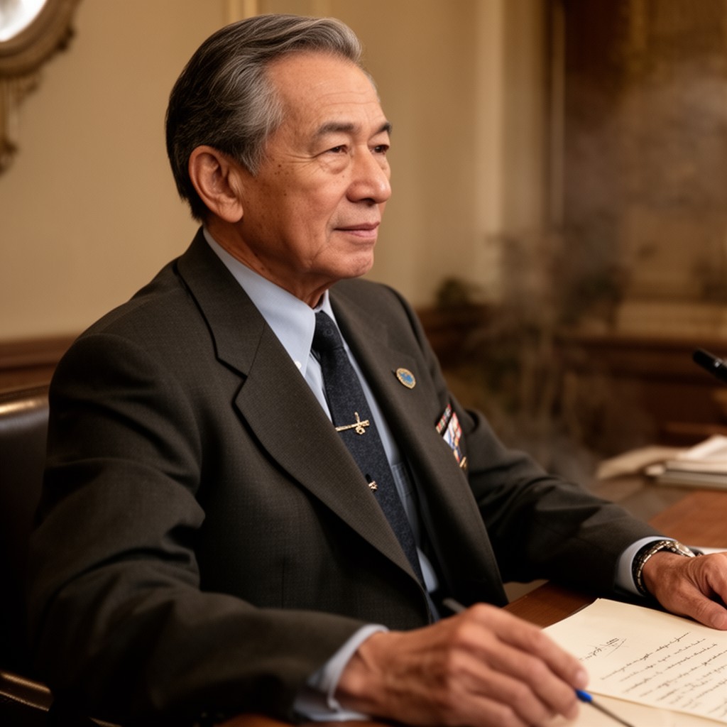 AI-generated illustration of Daniel Inouye