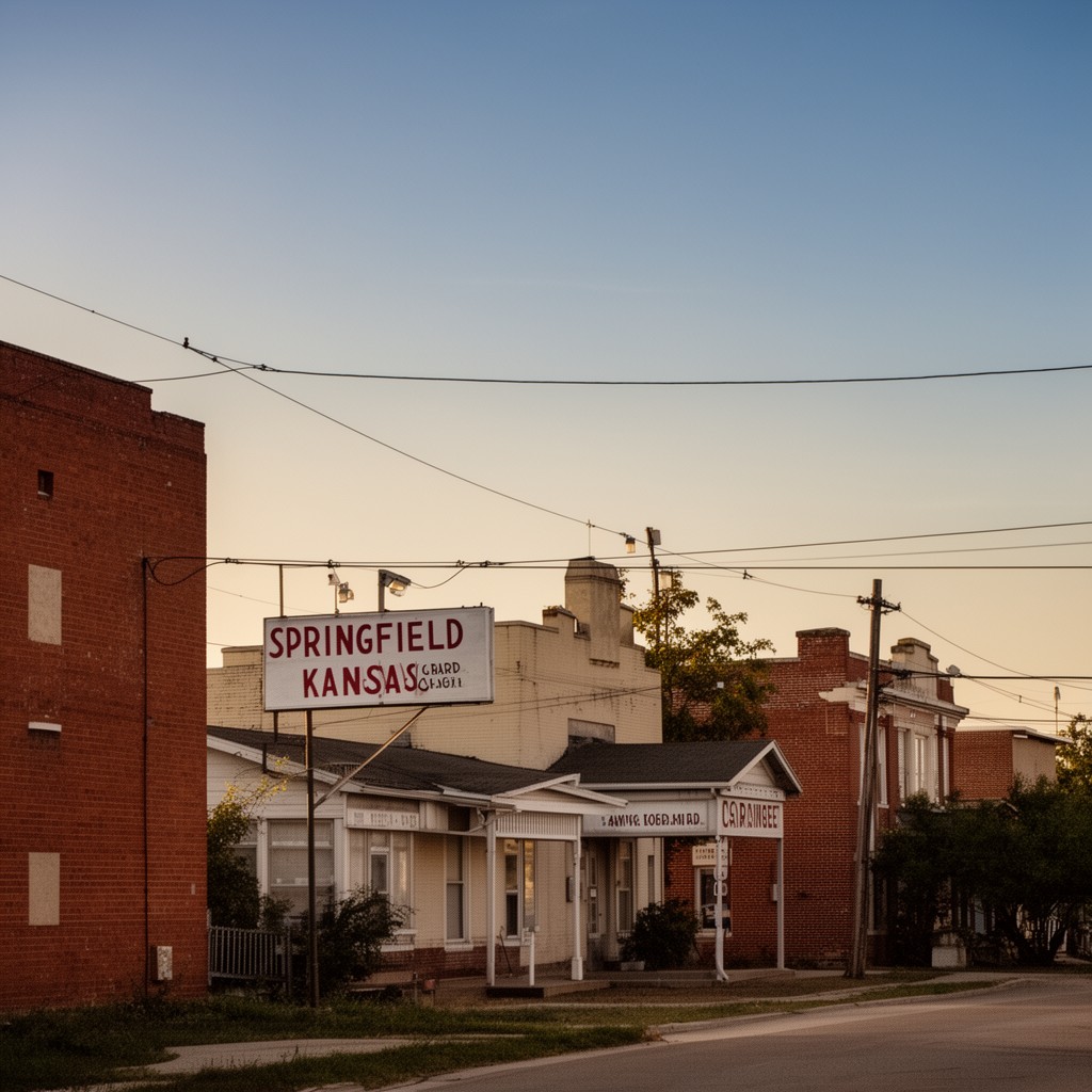 AI-generated illustration of Springfield, Kansas