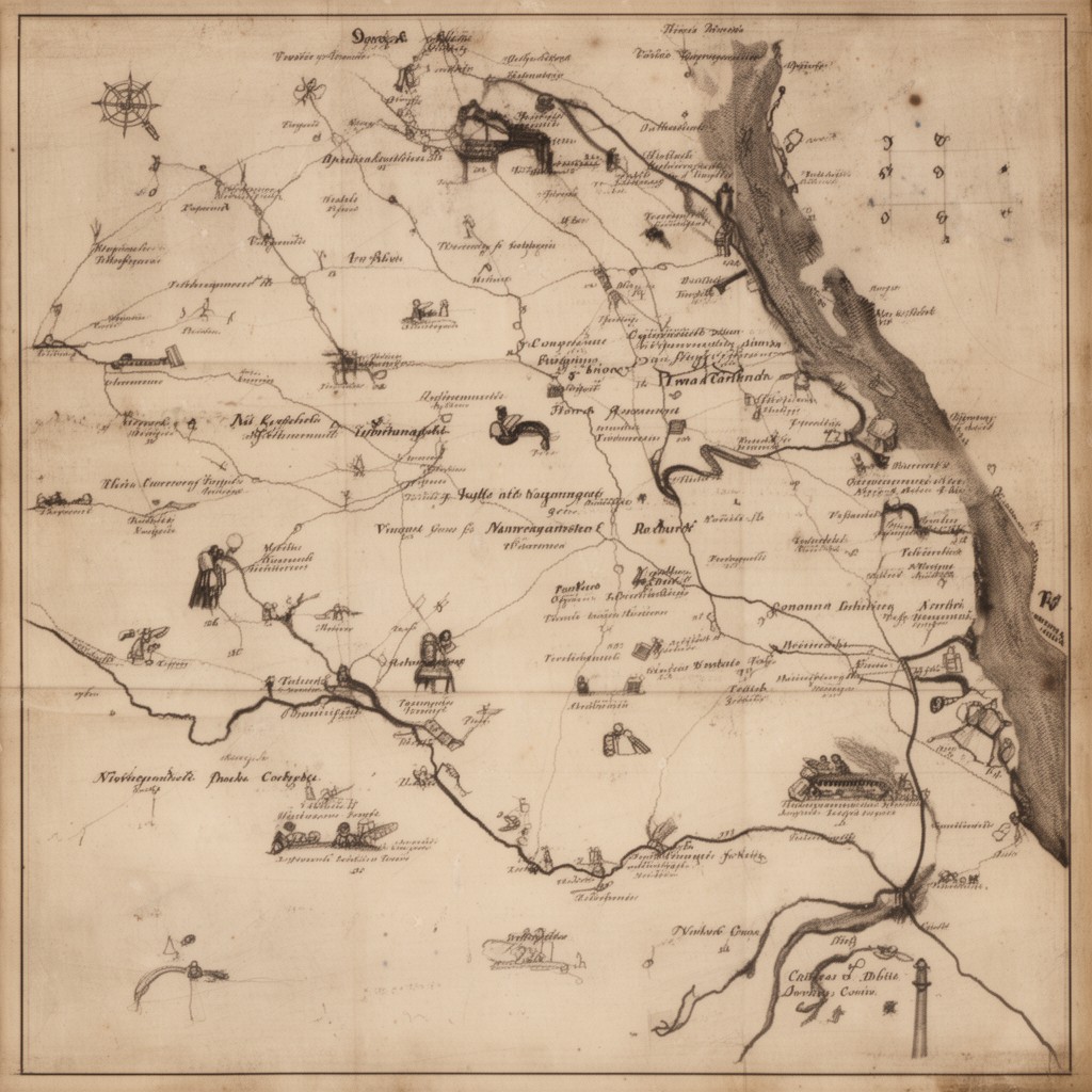 AI-generated illustration of Narragansett territory