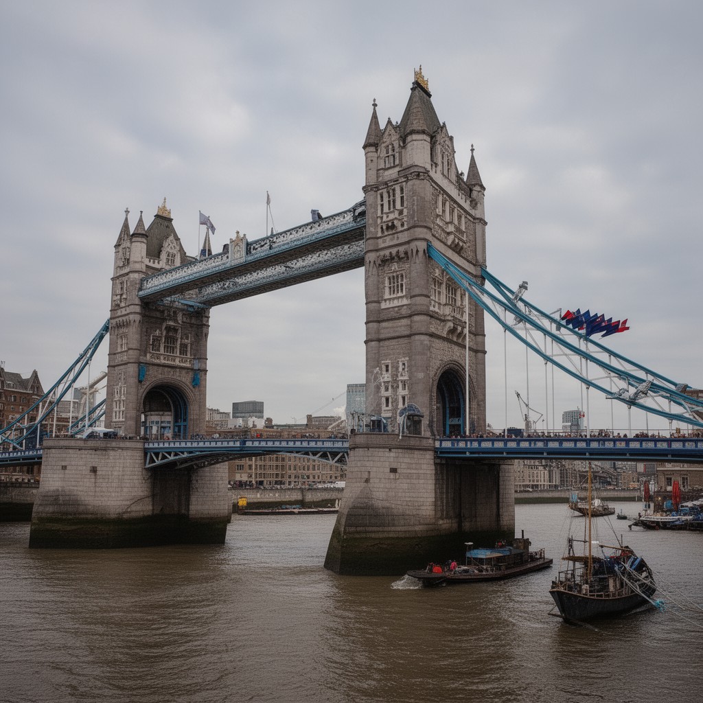 AI-generated illustration of London Bridge