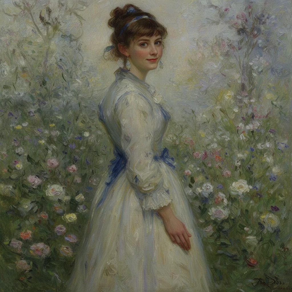 AI-generated illustration of Alice Hoschedé