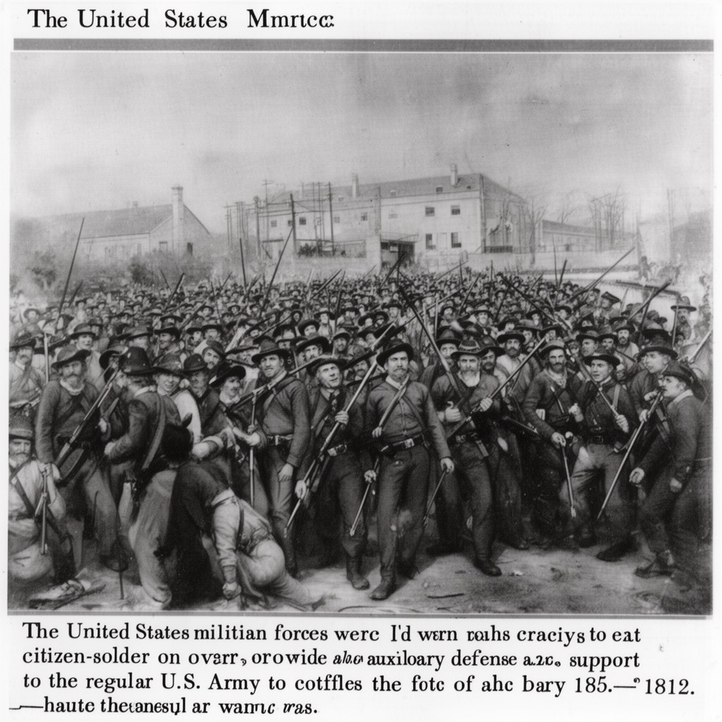 AI-generated illustration of United States militia forces