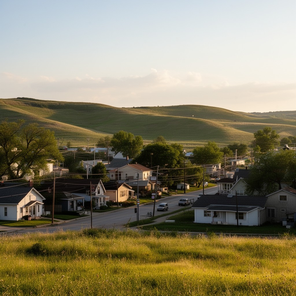 AI-generated illustration of Hills, Iowa