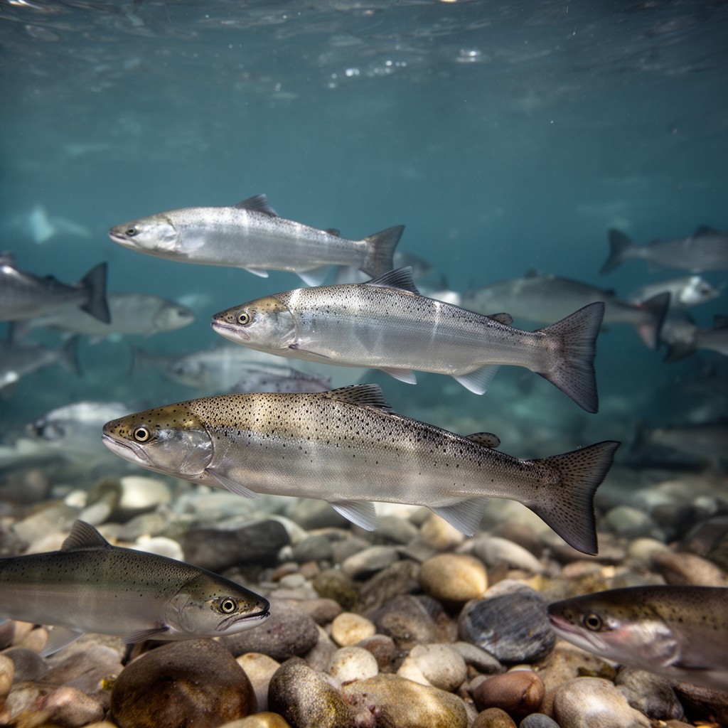 AI-generated illustration of Salmoniformes