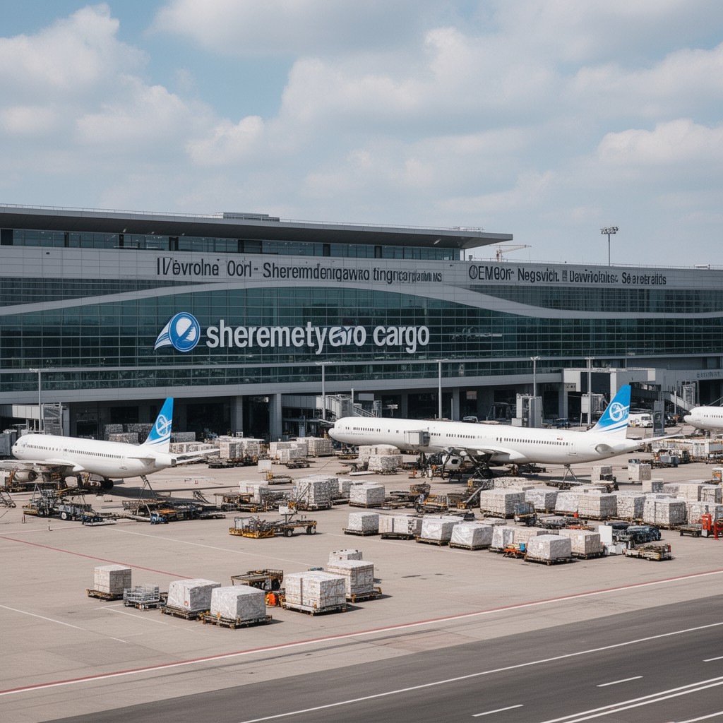 AI-generated illustration of Sheremetyevo Cargo Complex