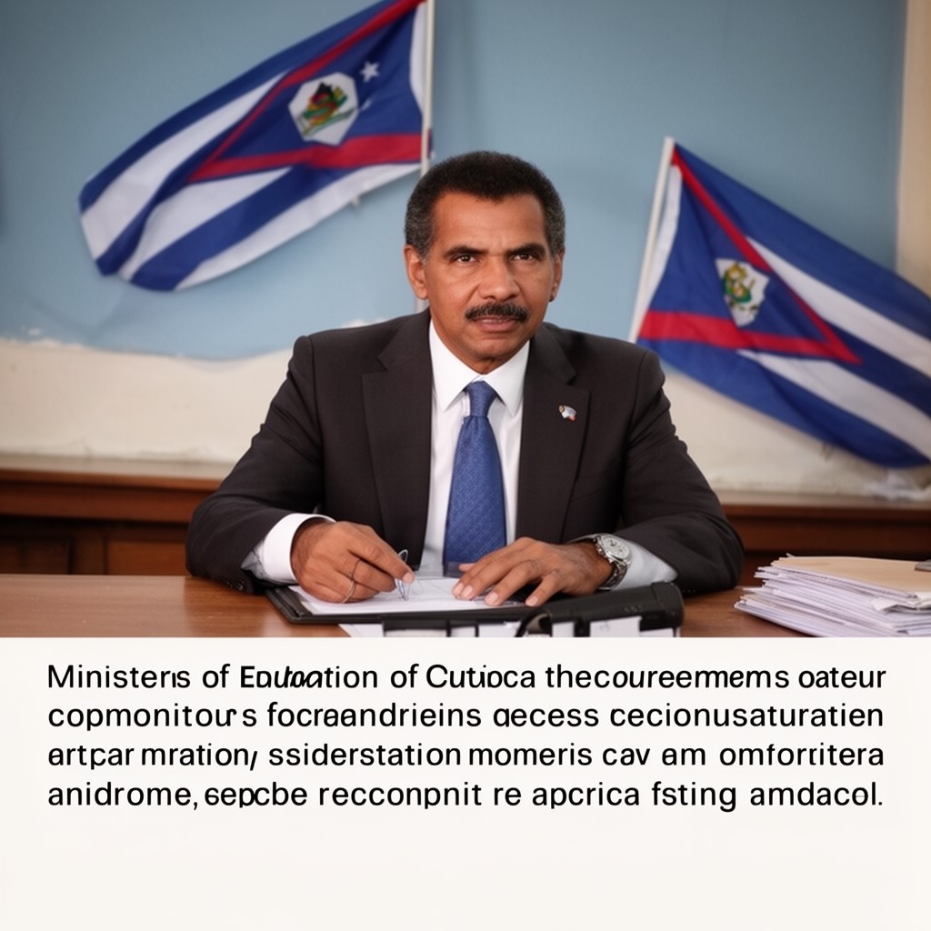 AI-generated illustration of Minister of Education of Cuba