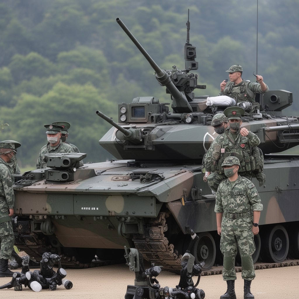 AI-generated illustration of Japan Ground Self-Defense Force