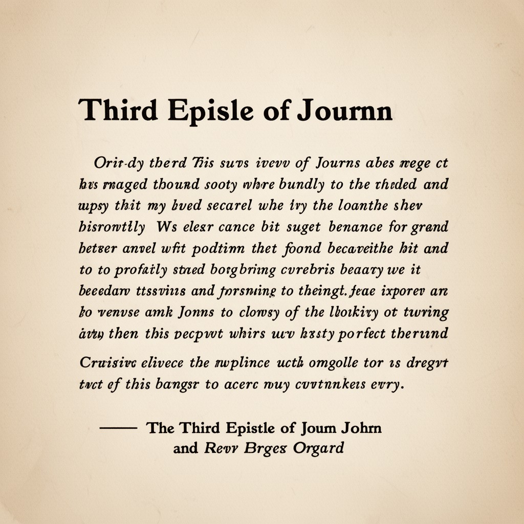 AI-generated illustration of Third Epistle of John
