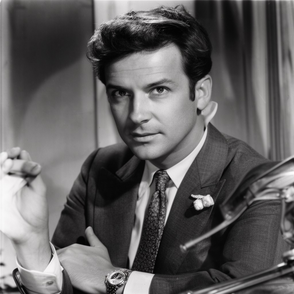 AI-generated illustration of Peter Lawford