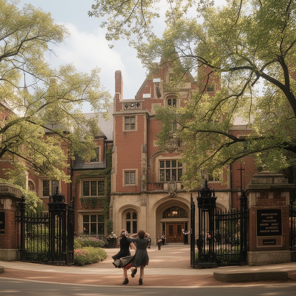 AI-generated illustration of Westminster Choir College (historically)