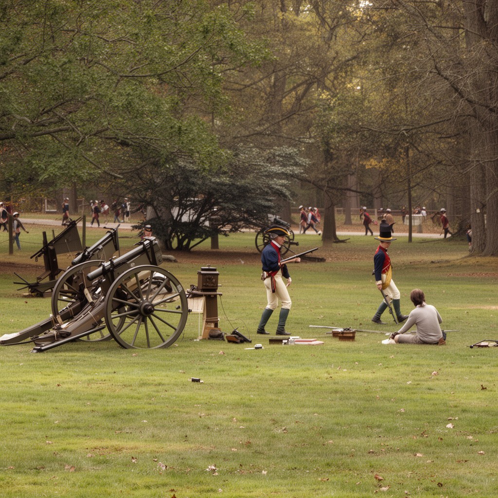 AI-generated illustration of Princeton Battlefield State Park