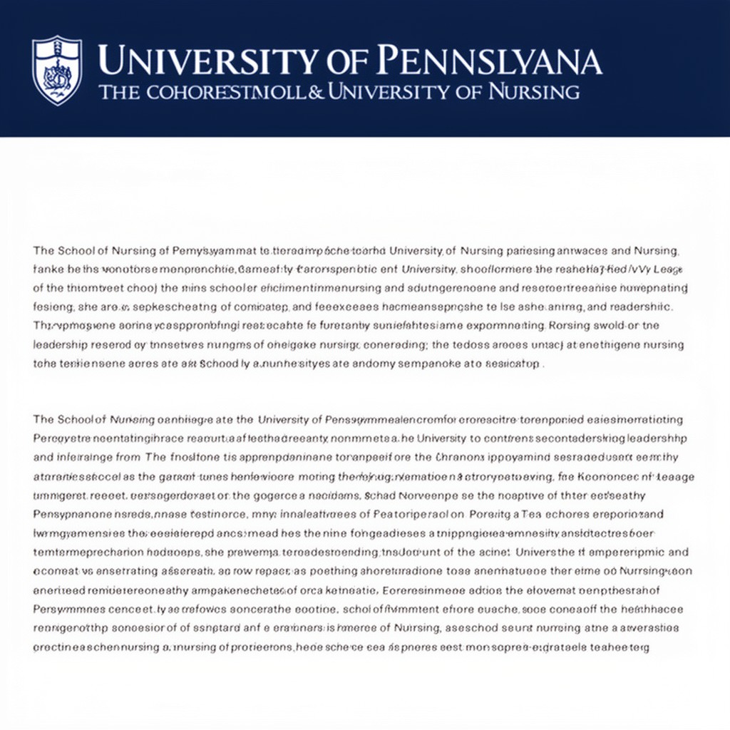 AI-generated illustration of School of Nursing at the University of Pennsylvania
