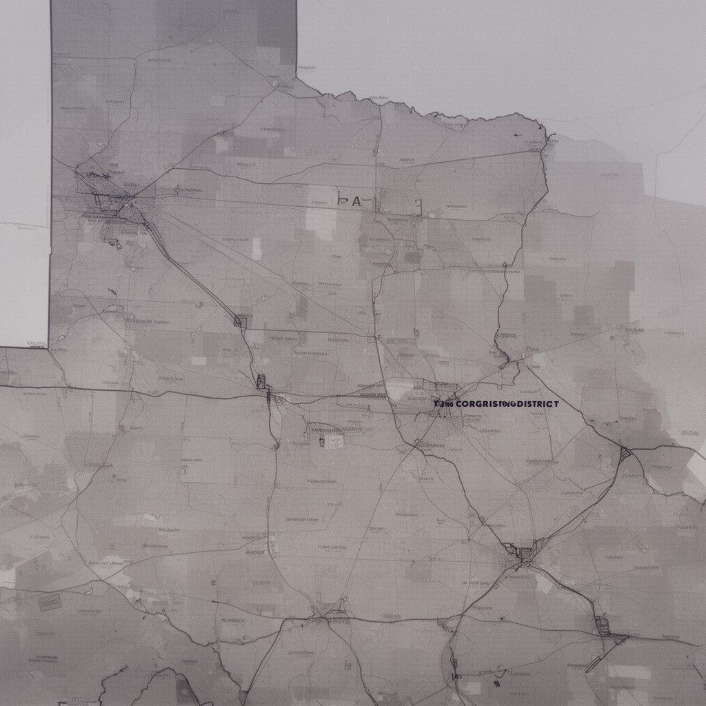 AI-generated illustration of Texas's 2nd congressional district