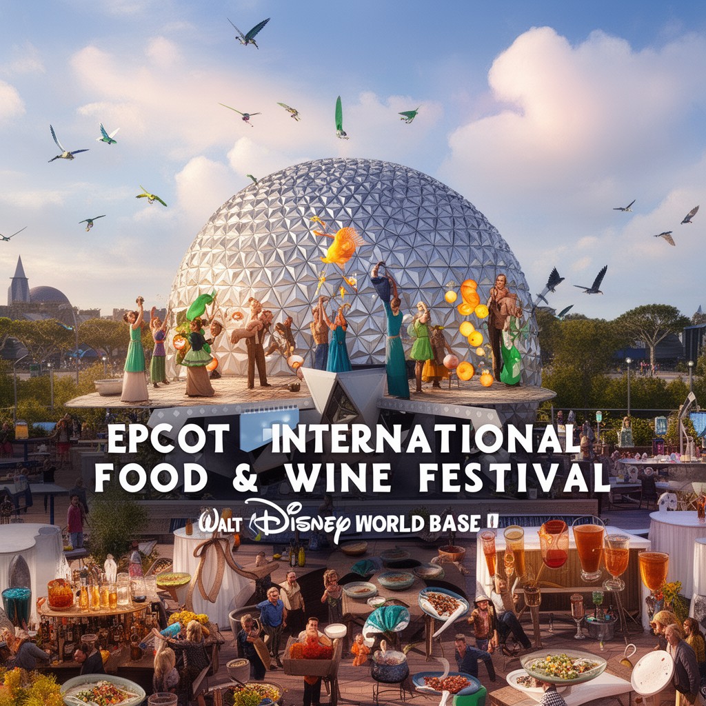 AI-generated illustration of Epcot International Food & Wine Festival
