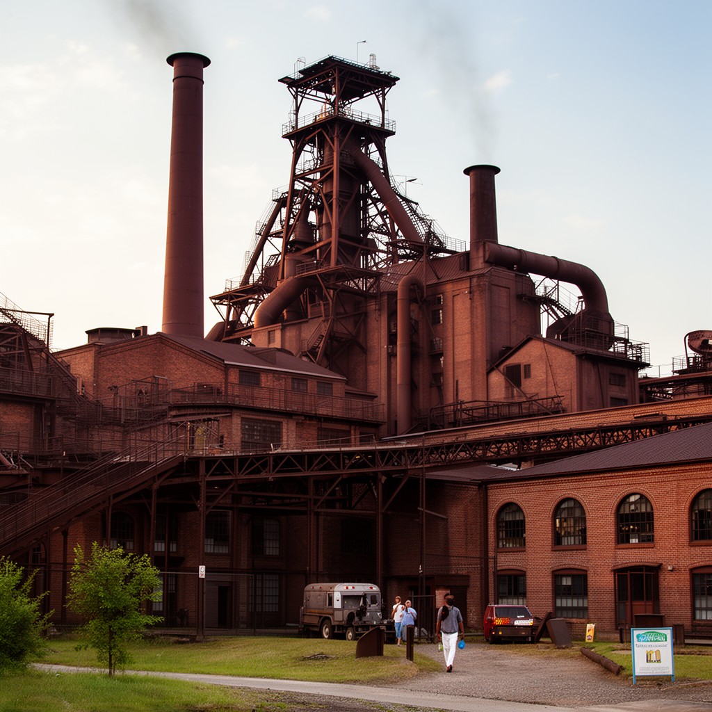AI-generated illustration of Sloss Furnaces National Historic Landmark