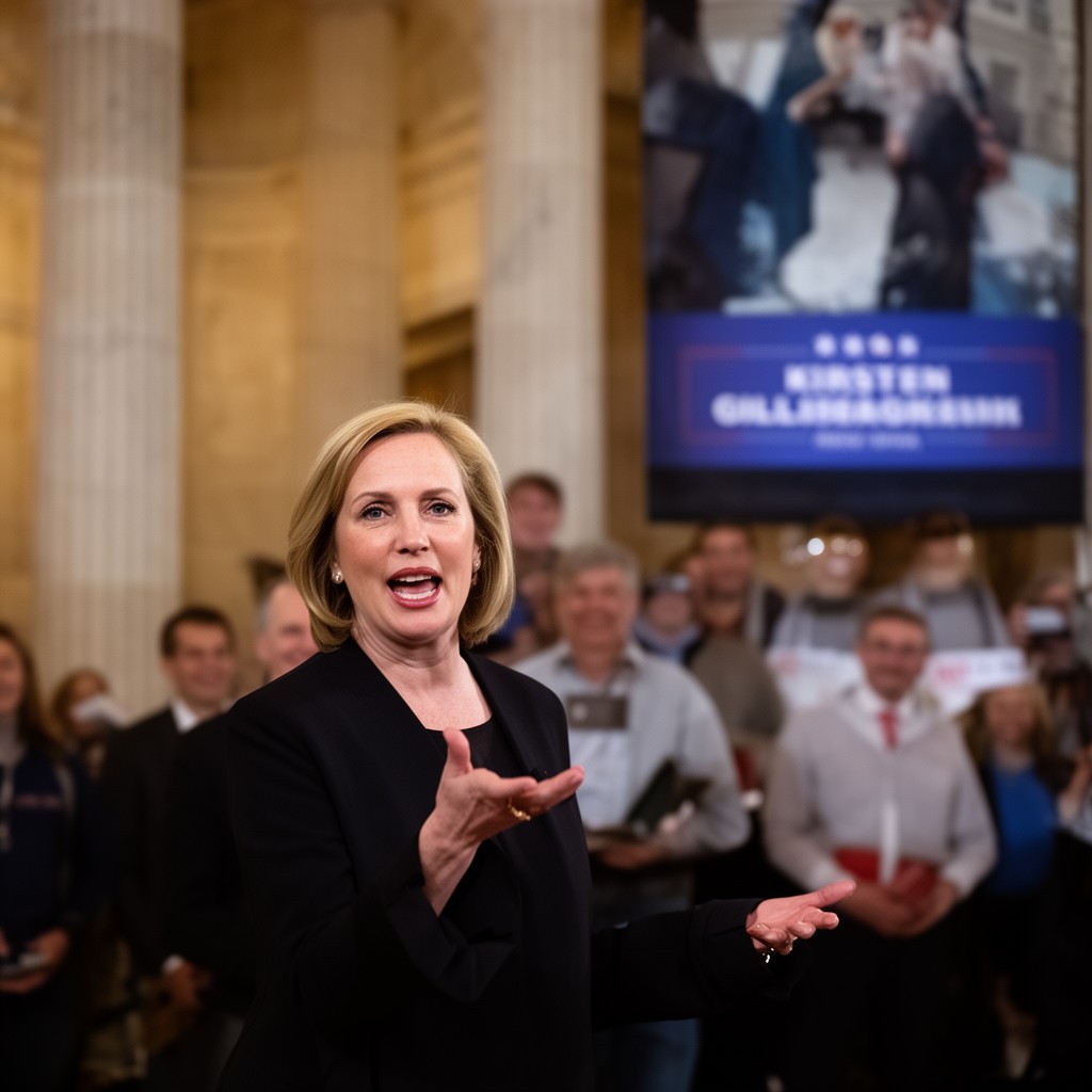 AI-generated illustration of Kirsten Gillibrand