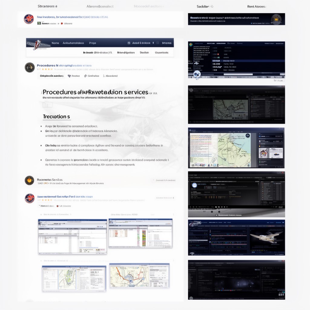 AI-generated illustration of Procedures for Air Navigation Services