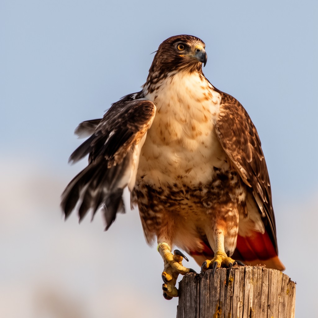 AI-generated illustration of red-tailed hawk