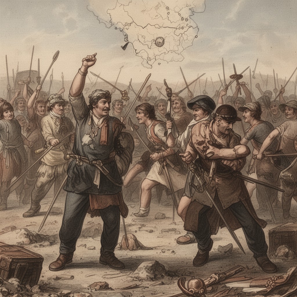AI-generated illustration of Roman–Germanic wars