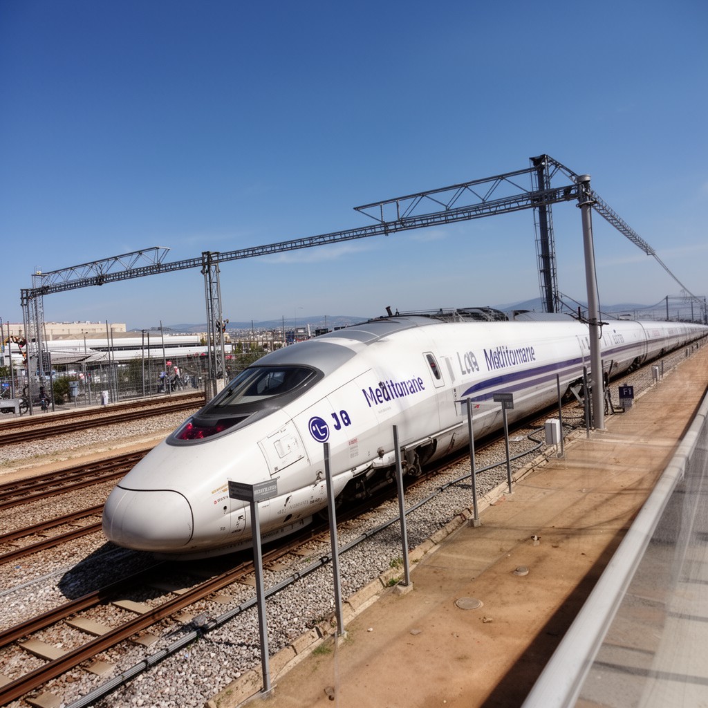 AI-generated illustration of LGV Méditerranée