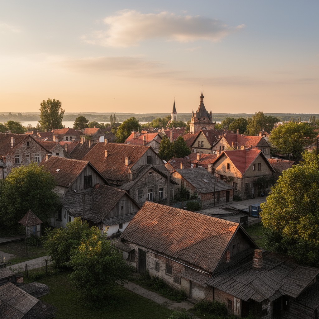 AI-generated illustration of Włodawa