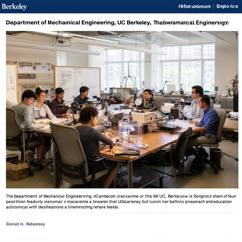 AI-generated illustration of Department of Mechanical Engineering, UC Berkeley